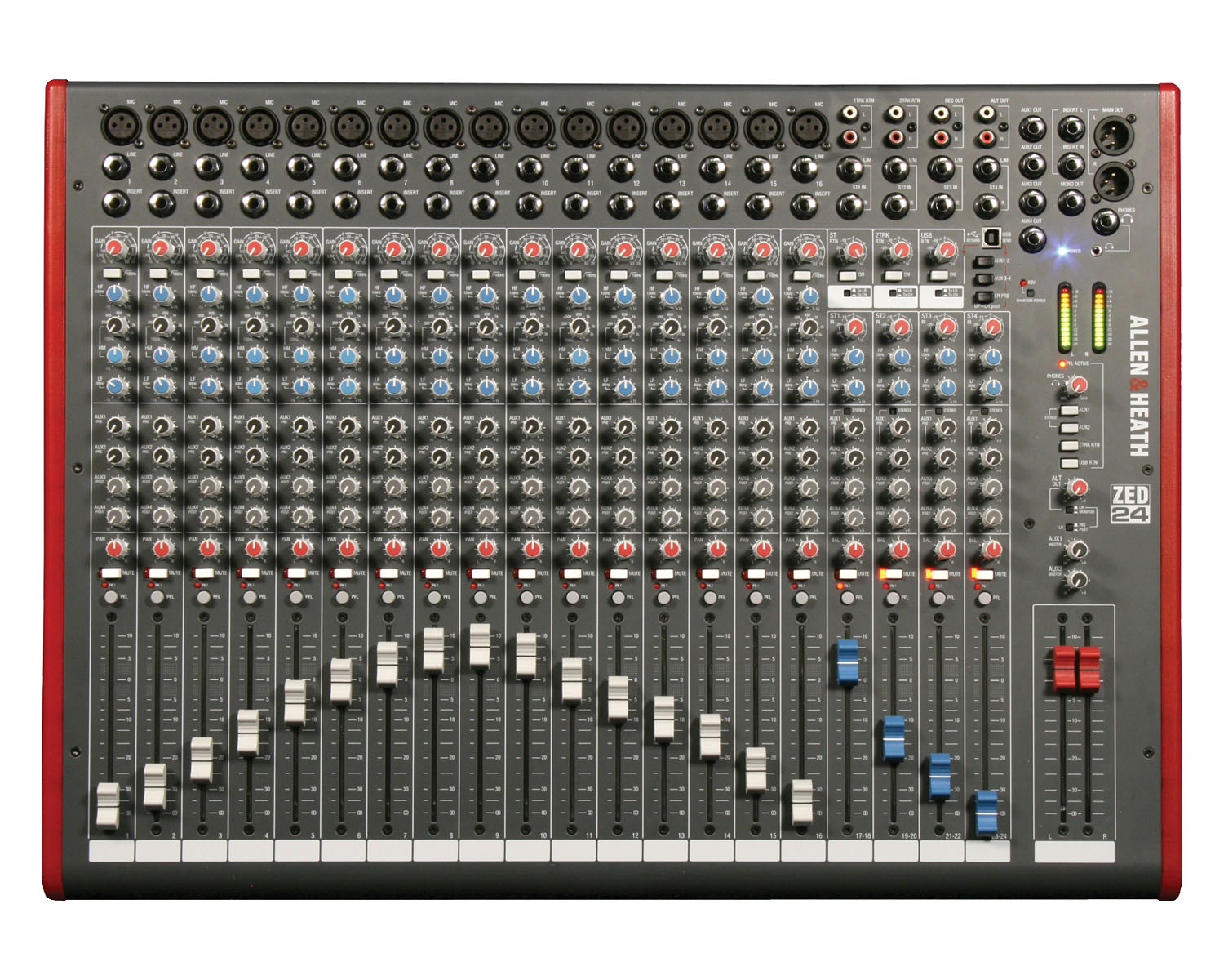 ALLEN&HEATH ZED24 Ìèêøåðíûé ïóëüò 16 ìîíî, 4 ñòåðåî âõîäà, 4 AUX, USB èíòåðôåéñ