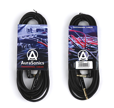 AuraSonics J63J63R-5 ãèòàðíûé êàáåëü Jack TS 6.3ìì - óãëîâîé Jack TS 6.3ìì 5ì,24AWG, 0.22ìì?, ÷åðíûé