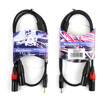 AuraSonics J35Y2XM-1  Y- jack 3.5 -> 2 x XLR, 1