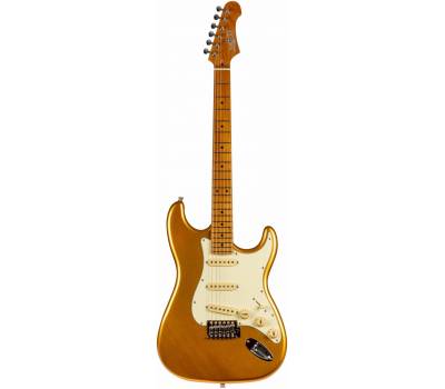 JET JS-300 GD - ýëåêòðîãèòàðà, Stratocaster, êîðïóñ ëèïà, 22 ëàäà, SSS, tremolo, öâåò GD