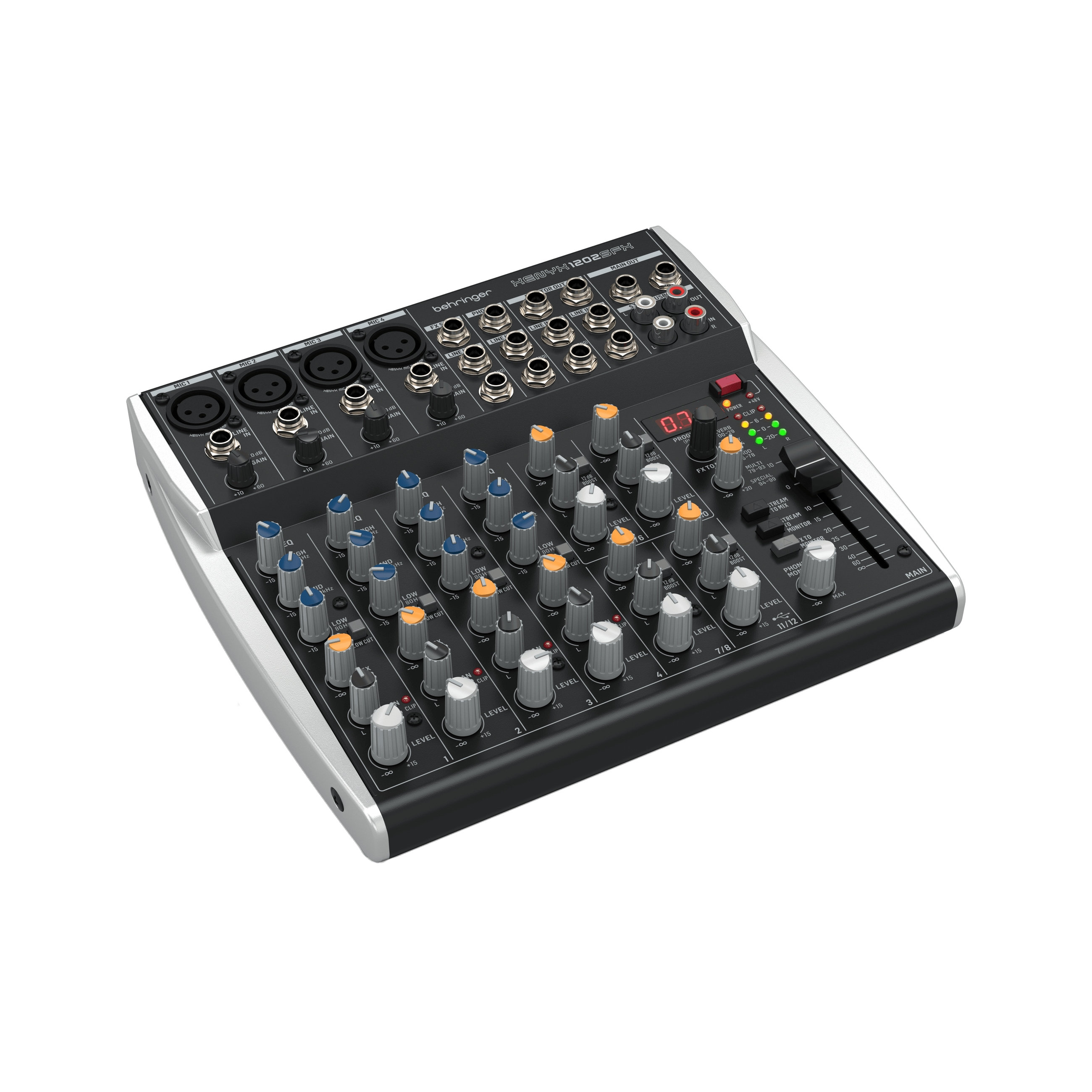 BEHRINGER XENYX 1202SFX - ìèêøåð, 12 êàíàëîâ, 4 ìèêðîôîííûõ ïðåäóñèëèòåëÿ, USB, FX ïðîöåññîð