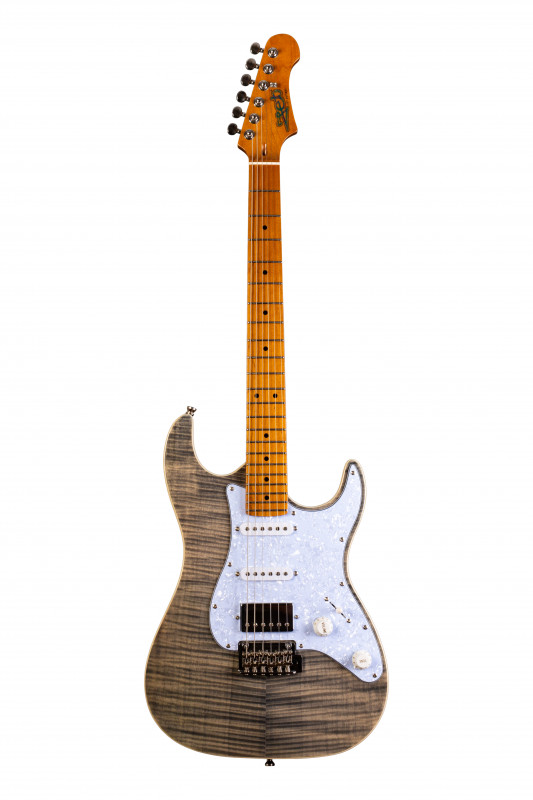 JET JS-450 TBK - ýëåêòðîãèòàðà, Stratocaster, êîðïóñ ëèïà/òîï êëåí, 22 ëàäà, HSS, tremolo, öâåò TBK