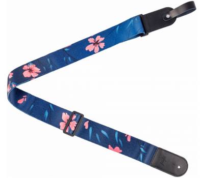 FLIGHT FSG-50 SAKURA ðåìåíü äëÿ àêóñòè÷åñêîé è ýëåêòðîãèòàðû, öâåò ÷åðíûé ñ ðèñóíêîì ñàêóðà