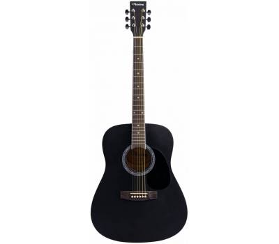 VESTON D-45 SP/BKS LH - àêóñòè÷åñêàÿ ãèòàðà äëÿ ëåâøåé, äðåäíîóò, åëü/ëèïà, ÷åðíàÿ, ìàòîâàÿ