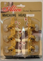 Alice AO-020B1P Комплект колковой механики для классической гитары, позолоченный