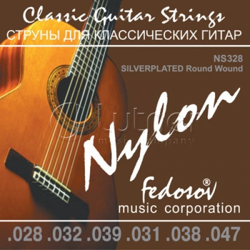 Fedosov NS328 Silverplated Round Wound Êîìïëåêò ñòðóí äëÿ êëàññè÷åñêîé ãèòàðû, ïîñåðåáð.ìåäü, 28-47