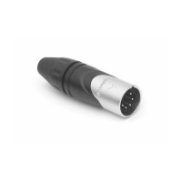 Amphenol AX5M - Разъем XLR, 5 контакта, штекер, точеные контакты, цвет - никель