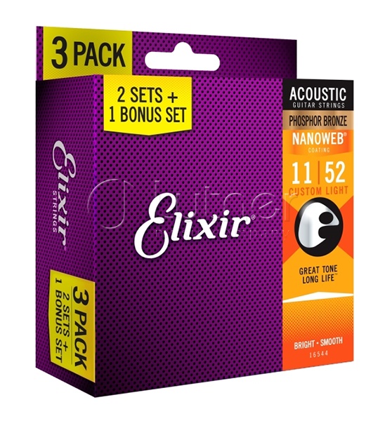 Elixir 16544 NANOWEB    , Custom Light, . , 11-52