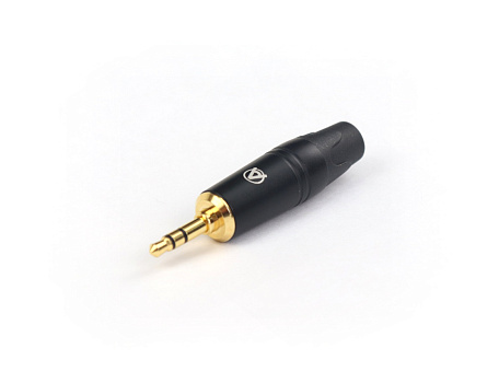 AuraSonics J235B кабельный разъем Jack 3.5мм TRS (стерео) штекер, для кабеля ? < 6,5мм, черный