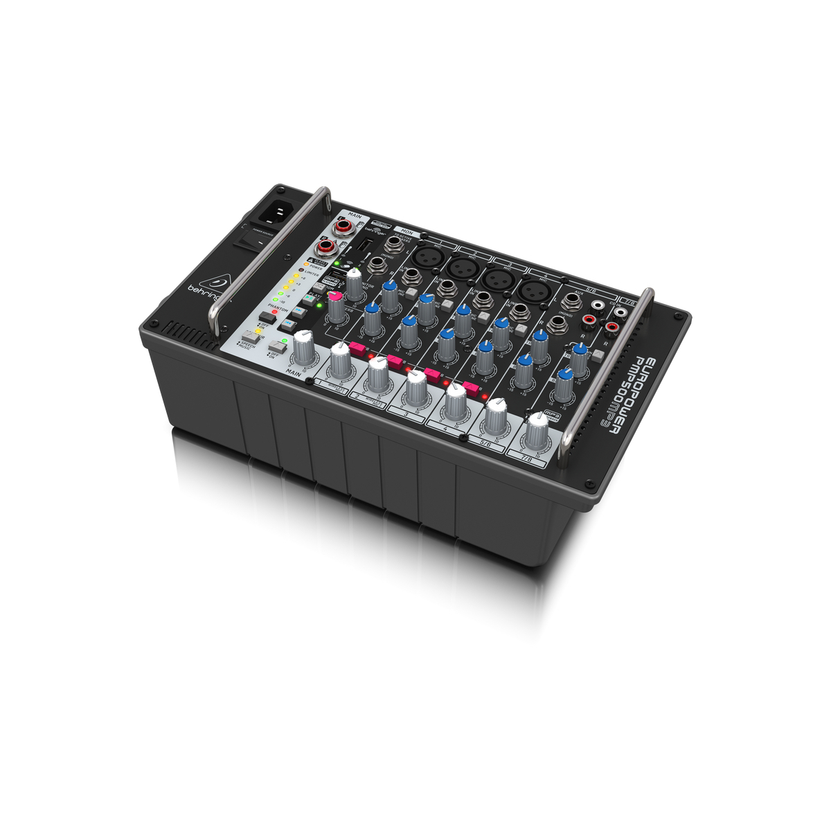 Behringer PMP500MP3 - ìèêøåð ñ óñèëèòåëåì, MP3-ïëååð, 500Âò 4 Îì, 8 êàíàëîâ (4 ìèê./ëèí., 2 ñòåðåî