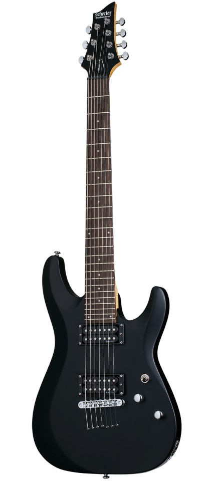 Schecter C-7 Deluxe SBK Ãèòàðà ýëåêòðè÷åñêàÿ ñåìèñòðóííàÿ, êðåïëåíèå ãðèôà: íà áîëòàõ