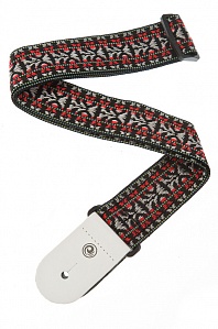 Planet Waves 50G01 Woven Ремень для гитары текстильный, без наплечника, рисунок "Hootenanny Red"