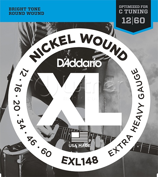D'ADDARIO EXL148 - ñòðóíû äëÿ ýëåêòðîãèòàðû, 12-60, íèêåëü, ïîäõîäÿò äëÿ ñòðîÿ C