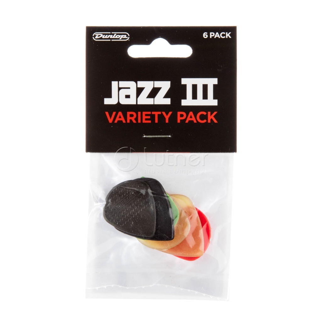 Dunlop PVP103   Jazz III Pick Variety Pack 6
