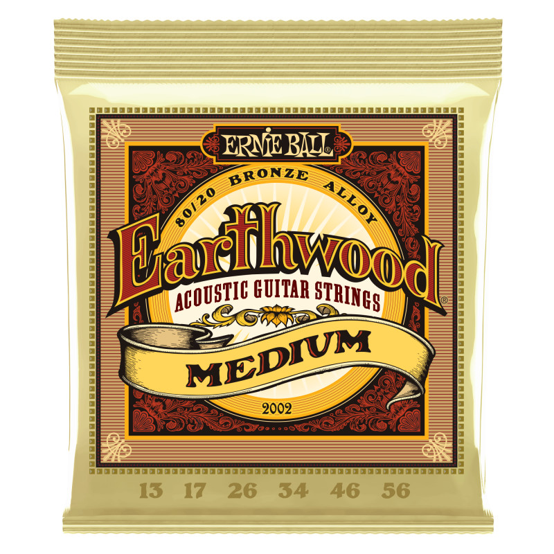 ERNIE BALL 2002 Earthwood 80/20 Bronze Medium 13-56 -    