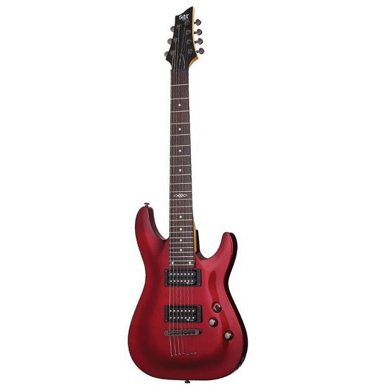 Schecter SGR C-7 M RED Ãèòàðà ýëåêòðè÷åñêàÿ, 7 ñòðóí, êîðïóñ ëèïà, ãðèô êëåí, ëàäû 24 Medium