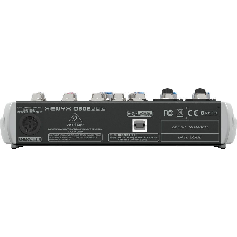 Behringer Q802USB - 2  , 1 FX , 1  Aux ,2-Bus, . USB