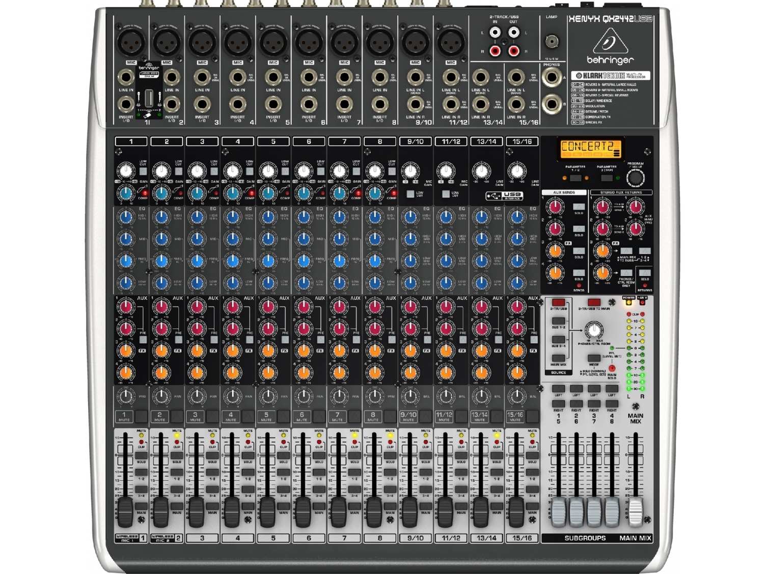Behringer QX2442USB - , 16 , USB/Audio , DSP, 8  ,4 