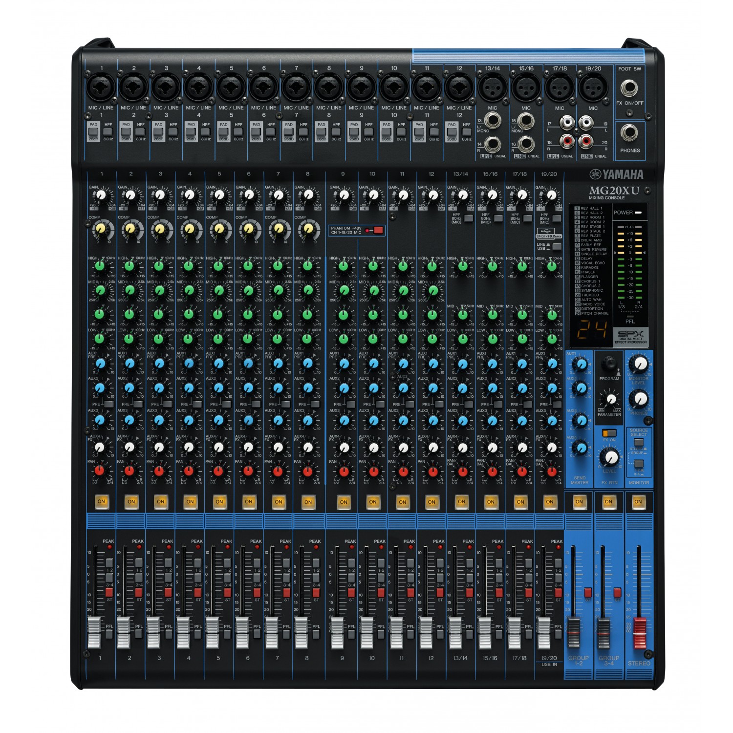 Yamaha MG20XU -  , 16 ./20 . .(12 +4 .), 4 .+1 ., 4 AUX