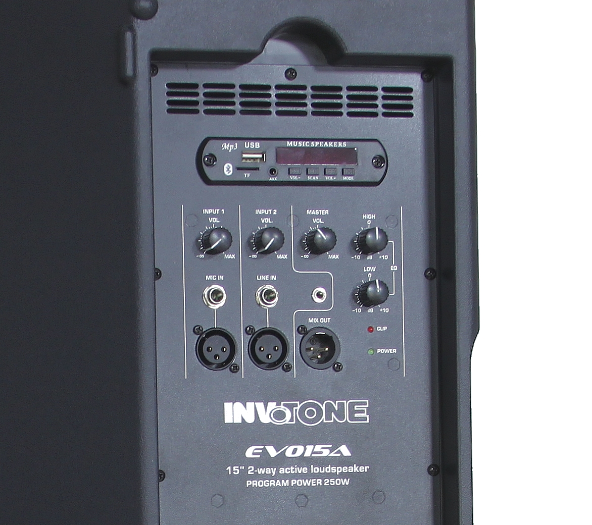 Invotone EVO 15A -  2  , MP3 USB, Bluetooth, 250 ,15"+1", 55 - 20, 117  SP