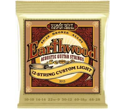 ERNIE BALL 2013 Earthwood 80/20 Bronze Custom Light 10-48 -   12   