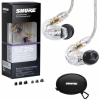 SHURE SE215-CL наушники внутриканальные (наушники вставные) с одним драйвером, прозрачные, отсоединя