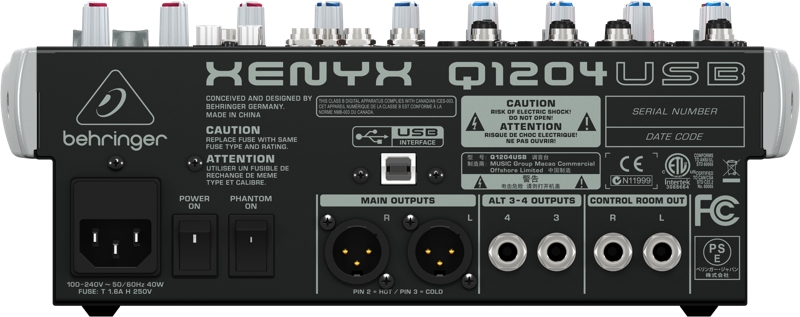 Behringer Q1204USB - , 12 , 3-  , USB