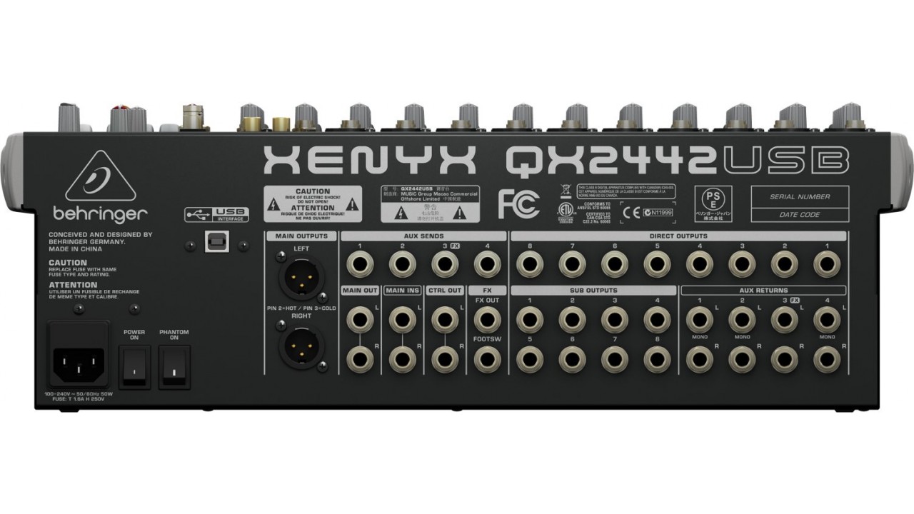 Behringer QX2442USB - , 16 , USB/Audio , DSP, 8  ,4 