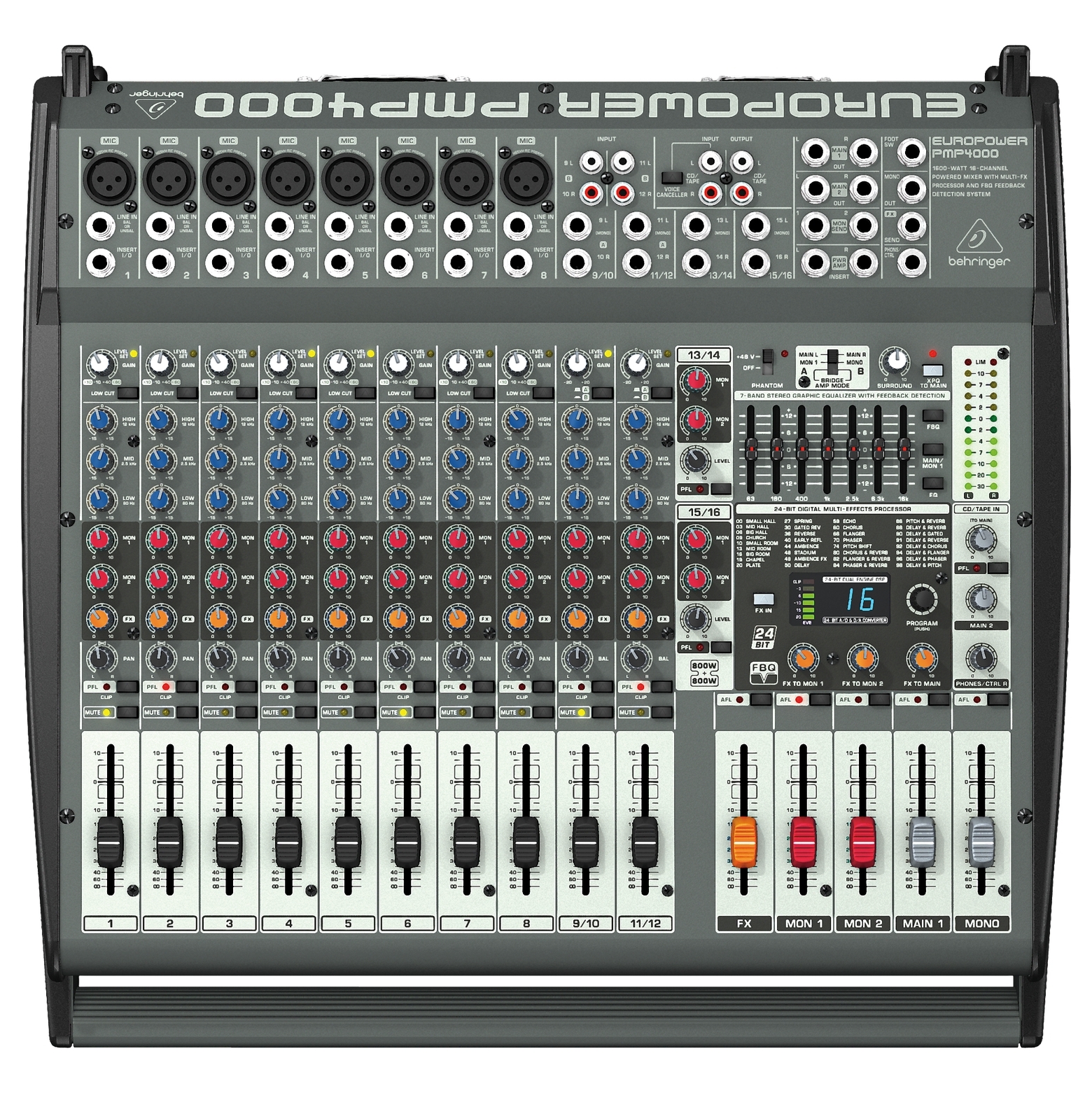 Behringer PMP4000- -,2x300 8  (2x600   4 ), 1200  8 , 8 /4 